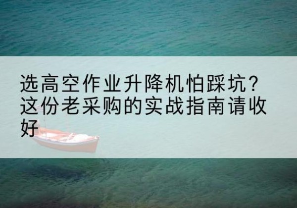 景县高空作业升降机厂家推荐-选高空作业升降机怕踩坑？这份老采购的实战指南请收好